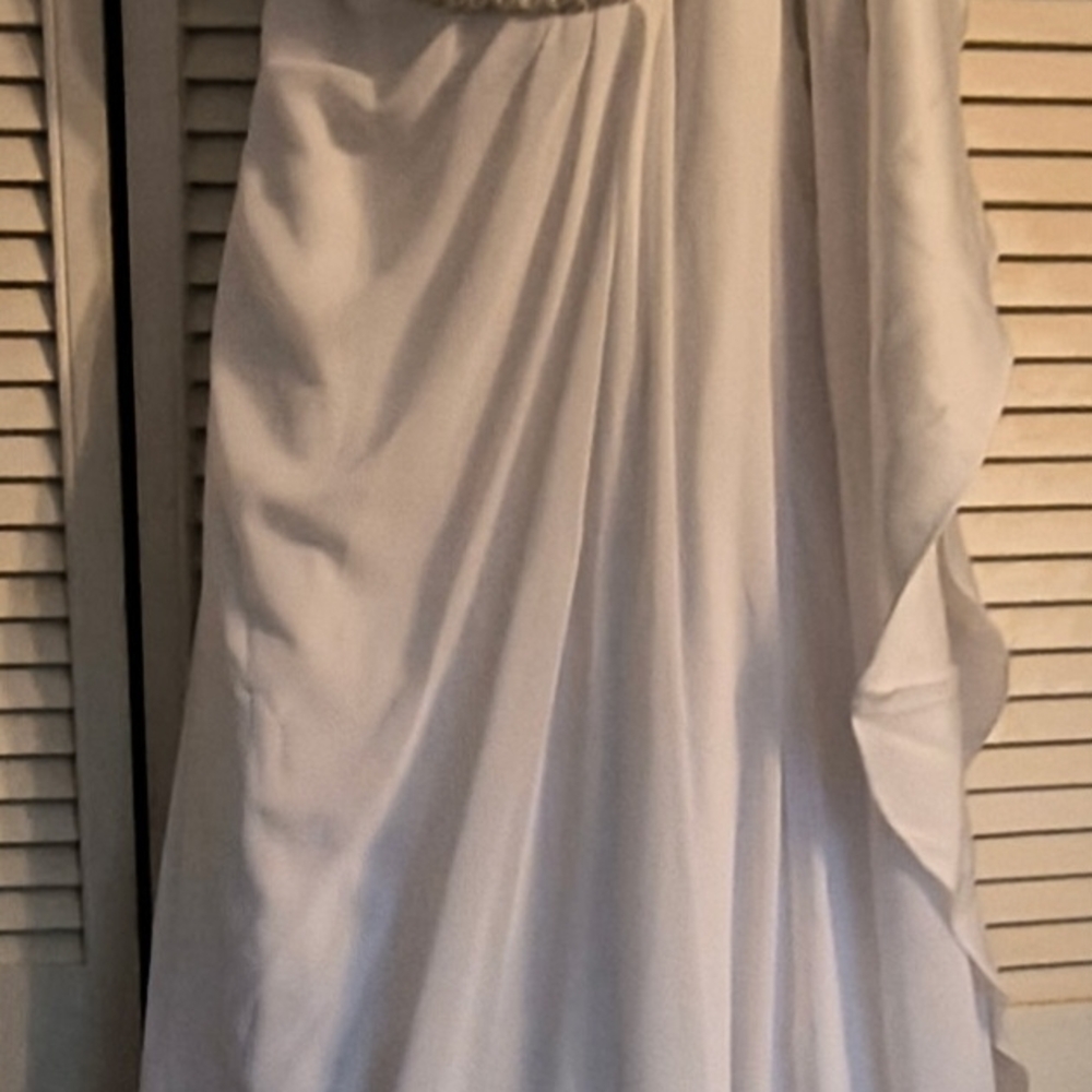 David's Bridal Elegant White Gown